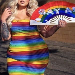 NEW RAINBOW TUBE DRESS